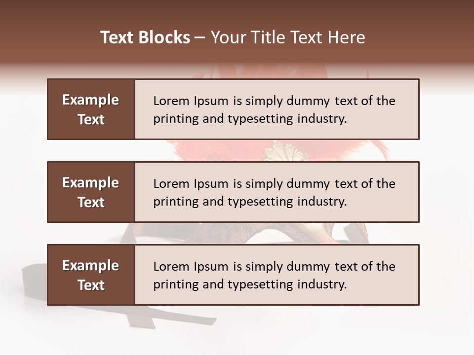 Italian Mask With Feather Isolated Over White PowerPoint Template