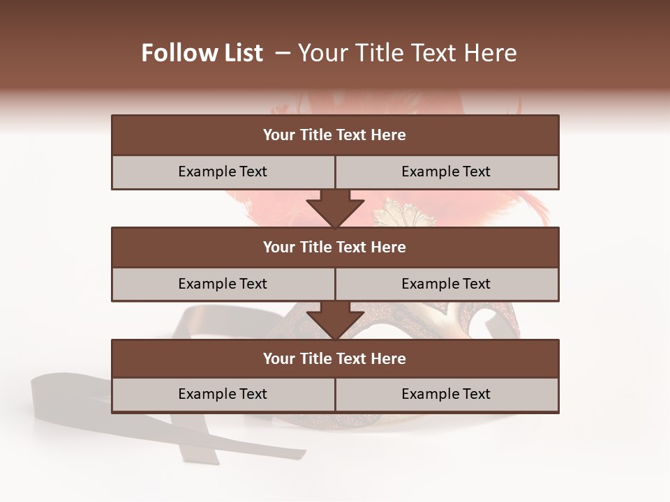 Italian Mask With Feather Isolated Over White PowerPoint Template