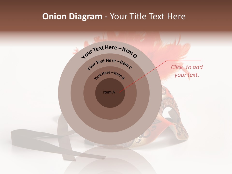 Italian Mask With Feather Isolated Over White PowerPoint Template