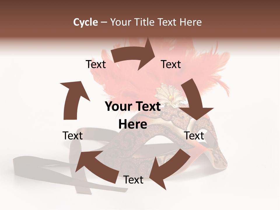 Italian Mask With Feather Isolated Over White PowerPoint Template