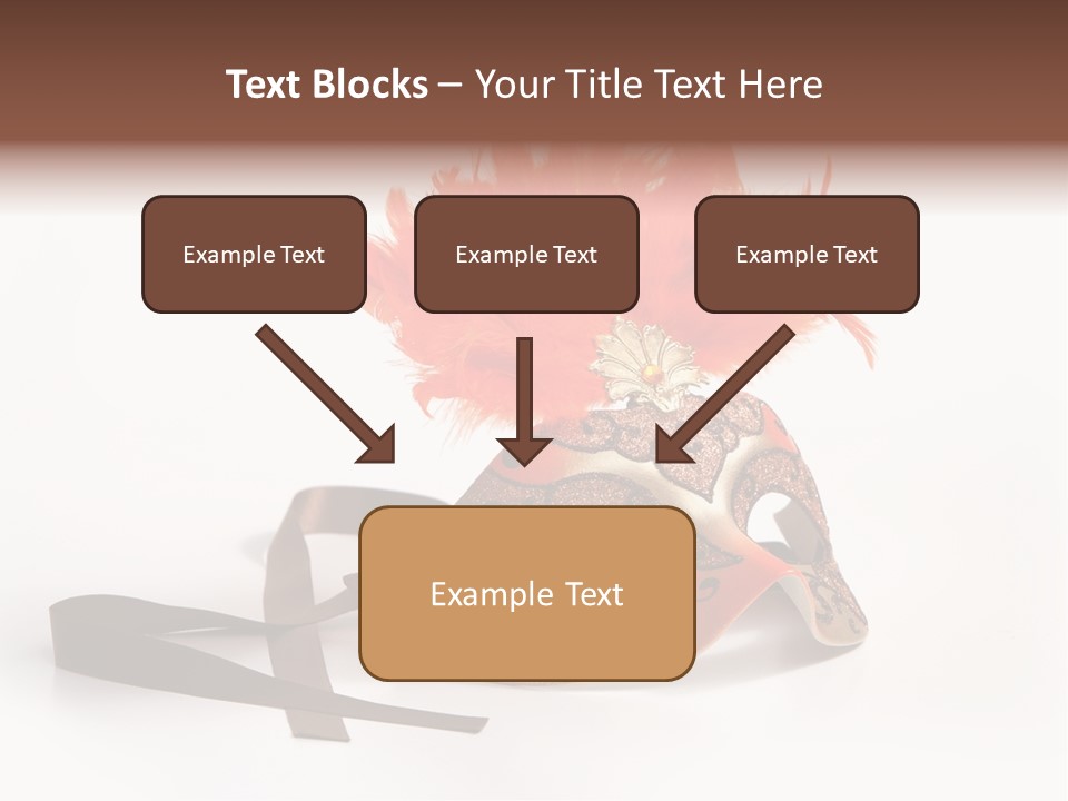 Italian Mask With Feather Isolated Over White PowerPoint Template