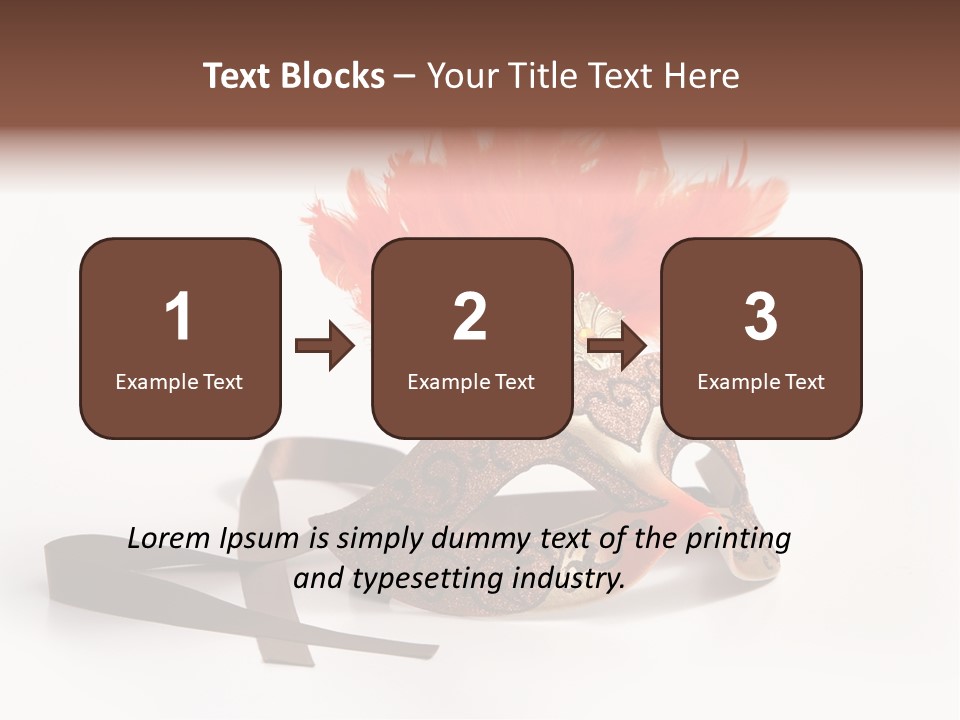 Italian Mask With Feather Isolated Over White PowerPoint Template