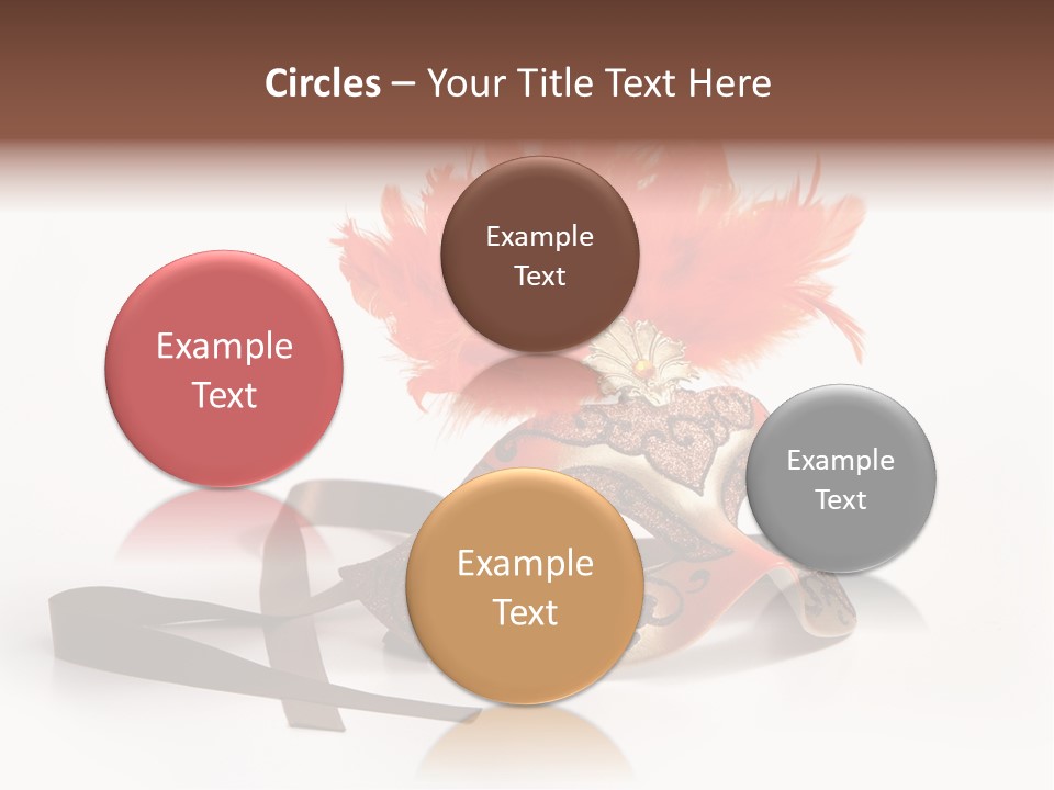 Italian Mask With Feather Isolated Over White PowerPoint Template