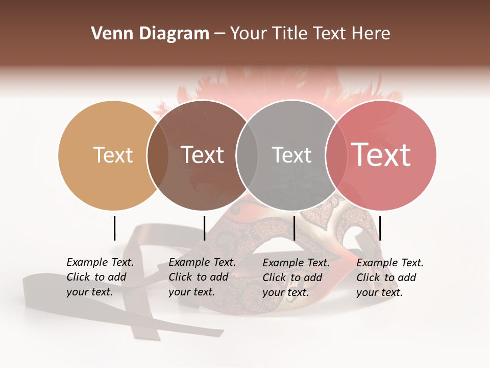 Italian Mask With Feather Isolated Over White PowerPoint Template