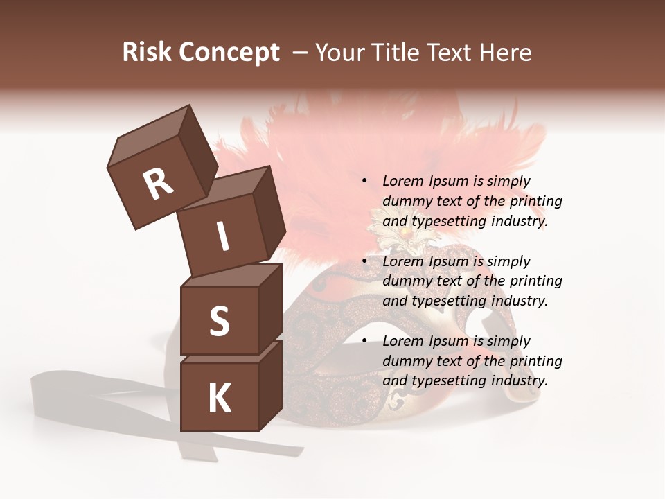 Italian Mask With Feather Isolated Over White PowerPoint Template