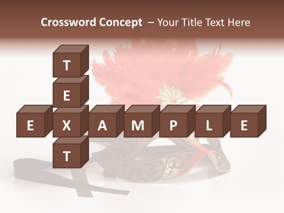 Italian Mask With Feather Isolated Over White PowerPoint Template