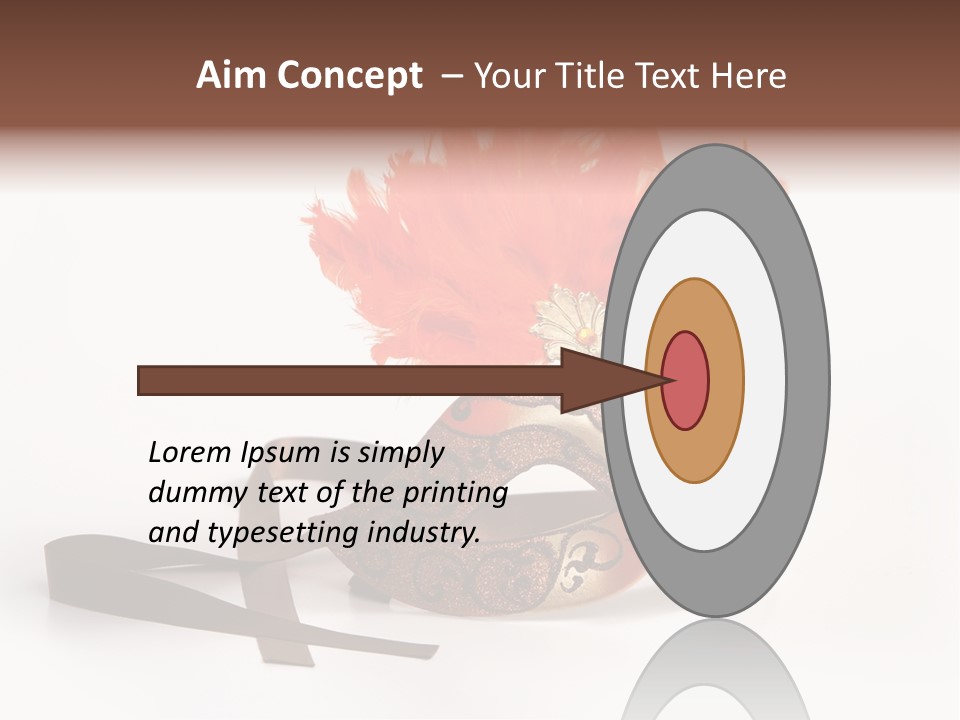 Italian Mask With Feather Isolated Over White PowerPoint Template