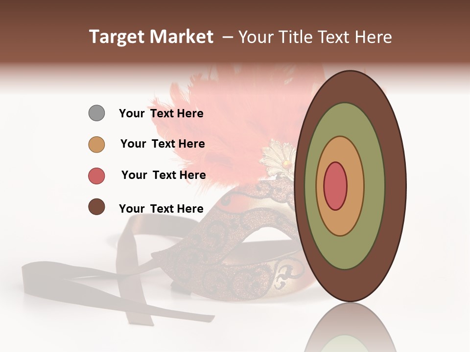 Italian Mask With Feather Isolated Over White PowerPoint Template