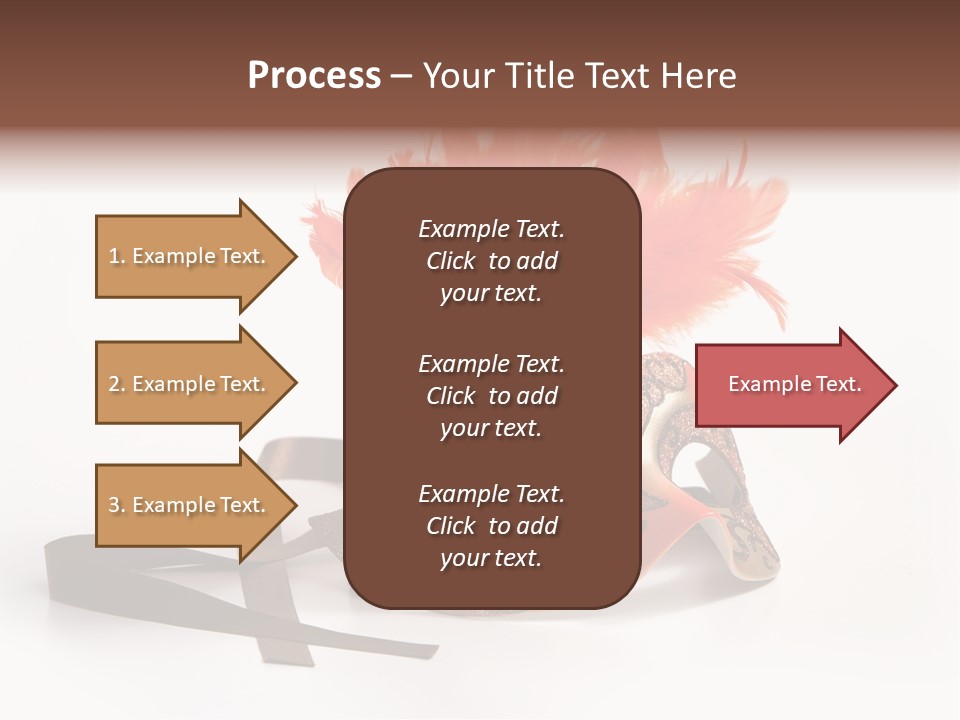 Italian Mask With Feather Isolated Over White PowerPoint Template