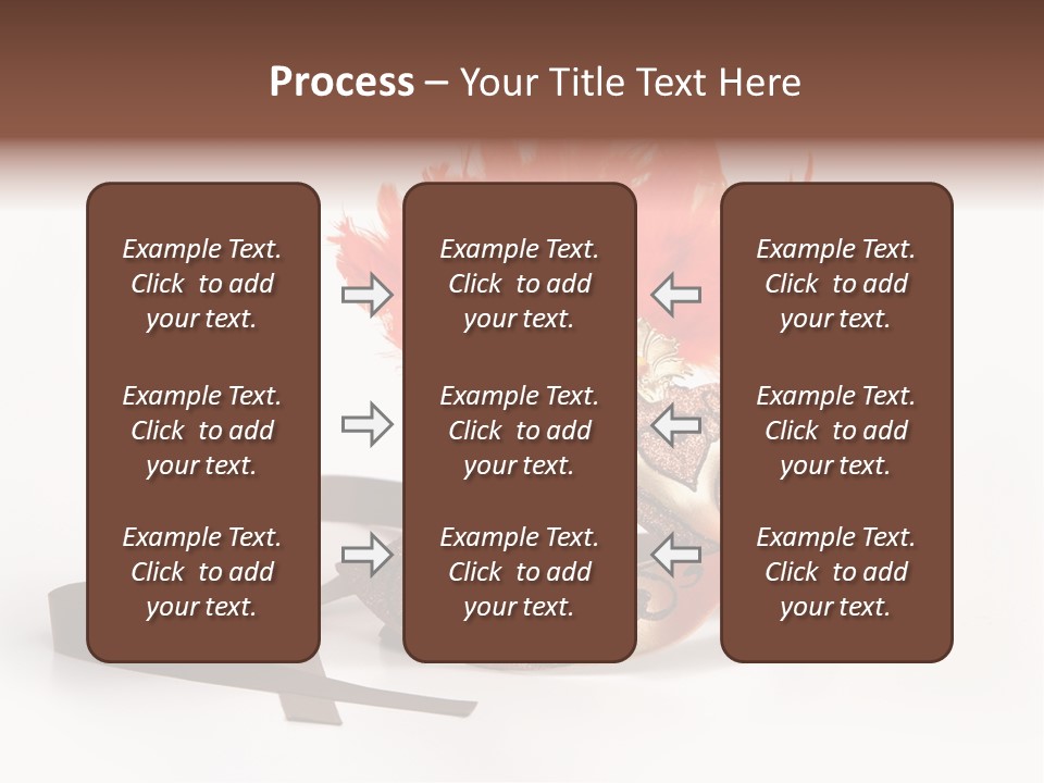 Italian Mask With Feather Isolated Over White PowerPoint Template