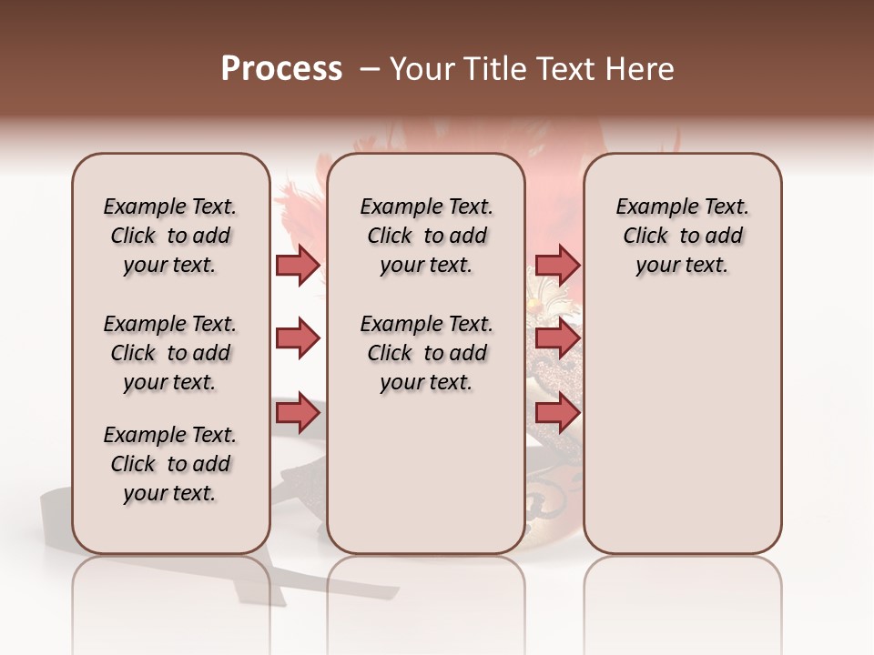 Italian Mask With Feather Isolated Over White PowerPoint Template