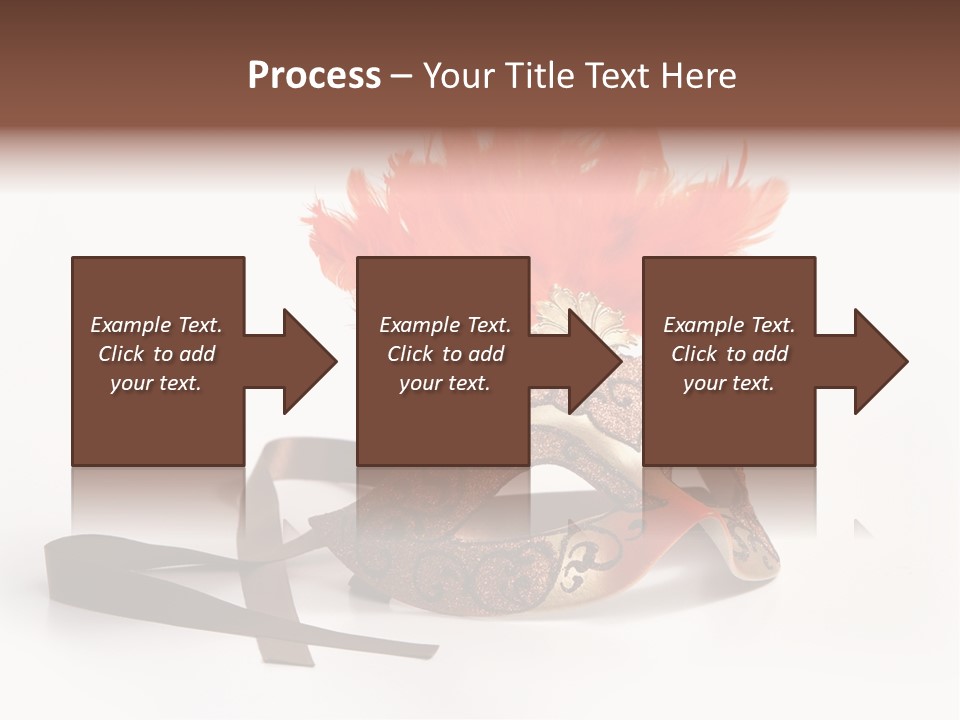 Italian Mask With Feather Isolated Over White PowerPoint Template