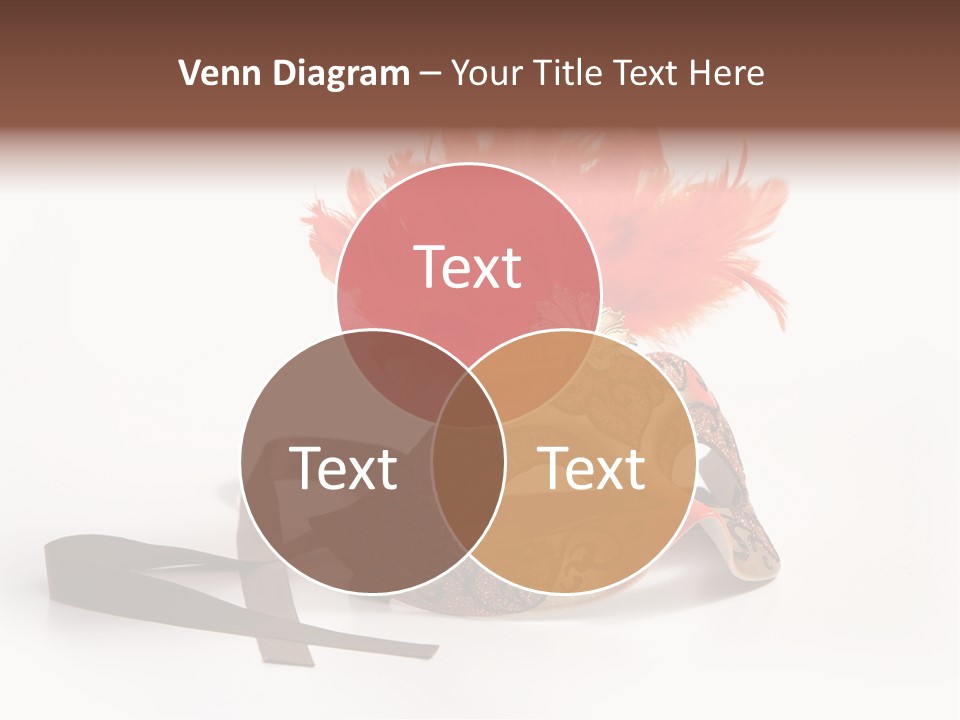 Italian Mask With Feather Isolated Over White PowerPoint Template