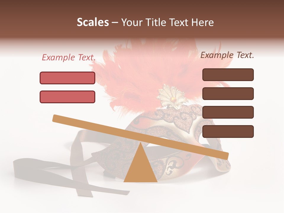 Italian Mask With Feather Isolated Over White PowerPoint Template