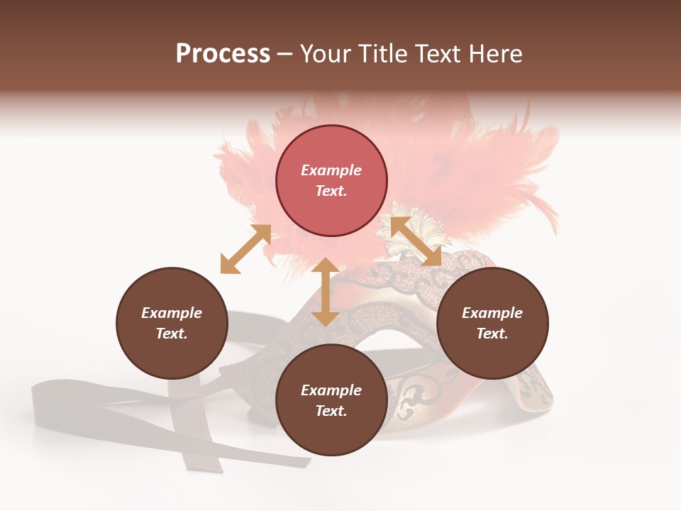 Italian Mask With Feather Isolated Over White PowerPoint Template