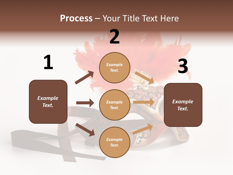 Italian Mask With Feather Isolated Over White PowerPoint Template