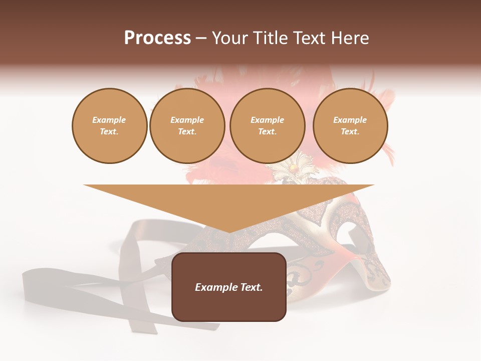 Italian Mask With Feather Isolated Over White PowerPoint Template