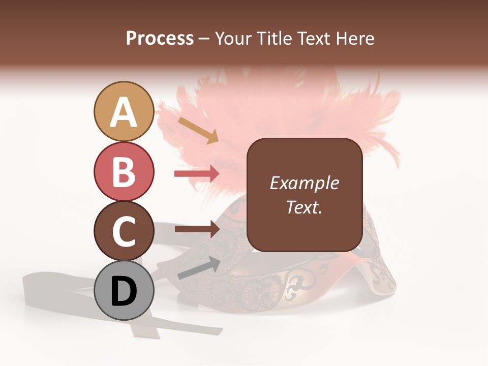 Italian Mask With Feather Isolated Over White PowerPoint Template