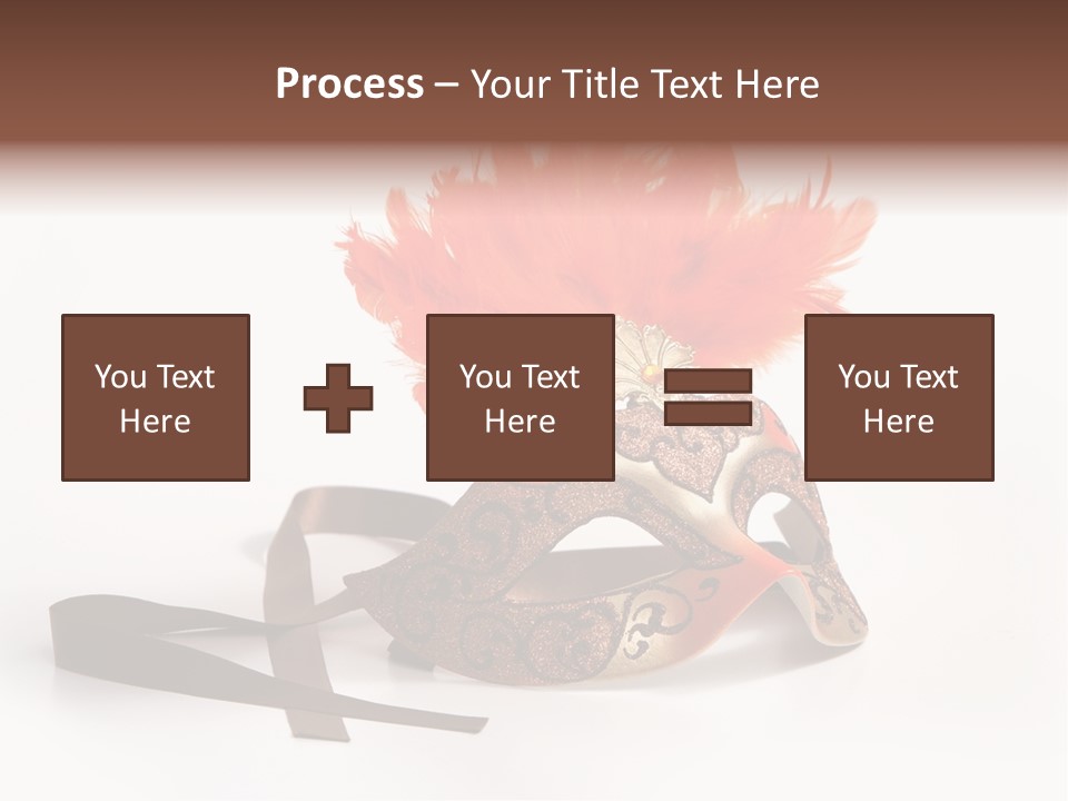 Italian Mask With Feather Isolated Over White PowerPoint Template