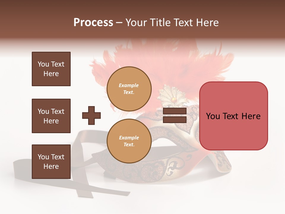 Italian Mask With Feather Isolated Over White PowerPoint Template