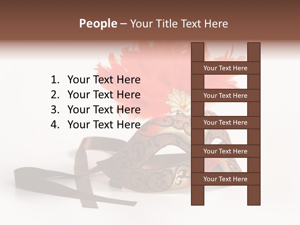 Italian Mask With Feather Isolated Over White PowerPoint Template