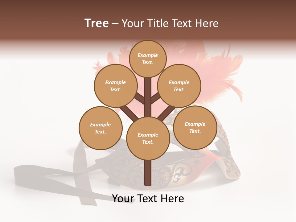 Italian Mask With Feather Isolated Over White PowerPoint Template