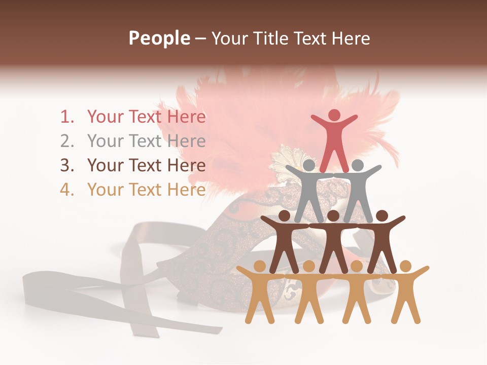 Italian Mask With Feather Isolated Over White PowerPoint Template