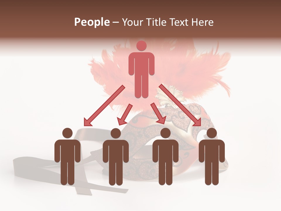 Italian Mask With Feather Isolated Over White PowerPoint Template