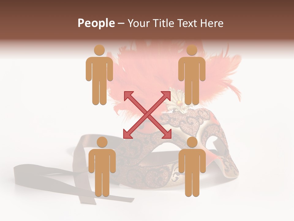 Italian Mask With Feather Isolated Over White PowerPoint Template