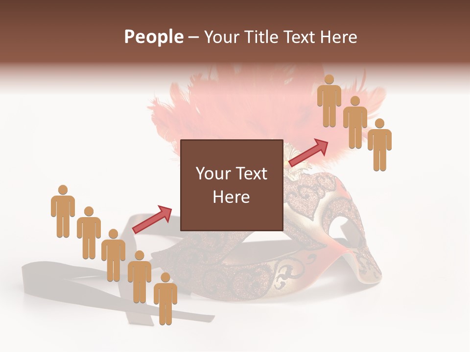 Italian Mask With Feather Isolated Over White PowerPoint Template