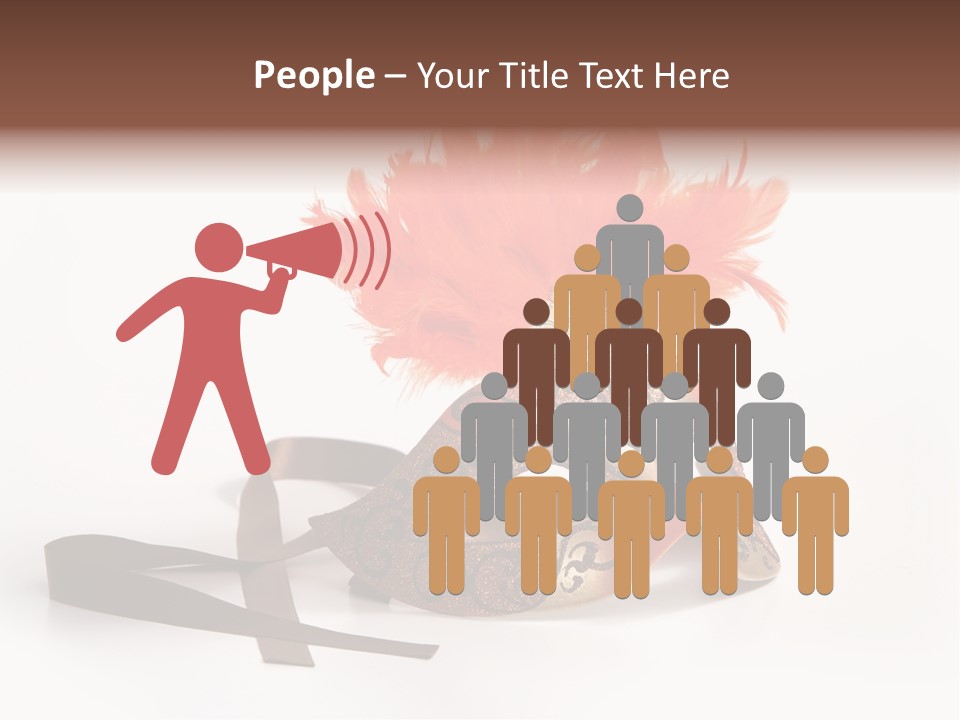 Italian Mask With Feather Isolated Over White PowerPoint Template