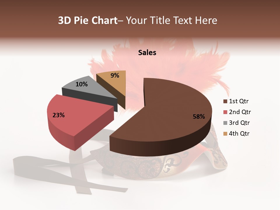 Italian Mask With Feather Isolated Over White PowerPoint Template