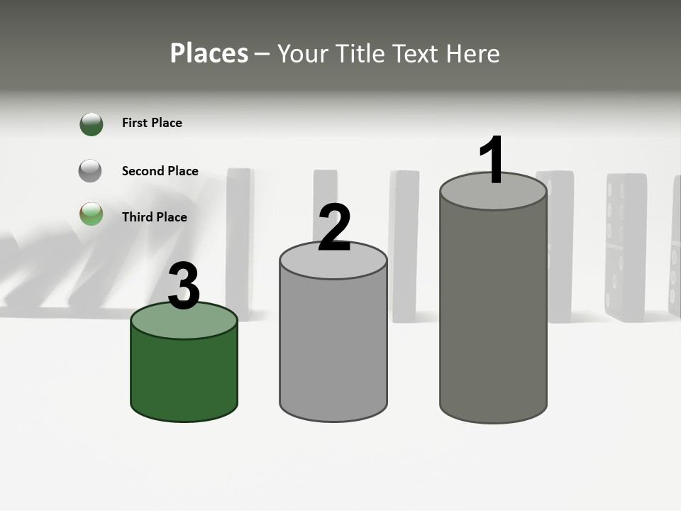 Line Of Domino Fall Down PowerPoint Template