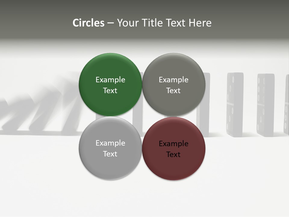 Line Of Domino Fall Down PowerPoint Template