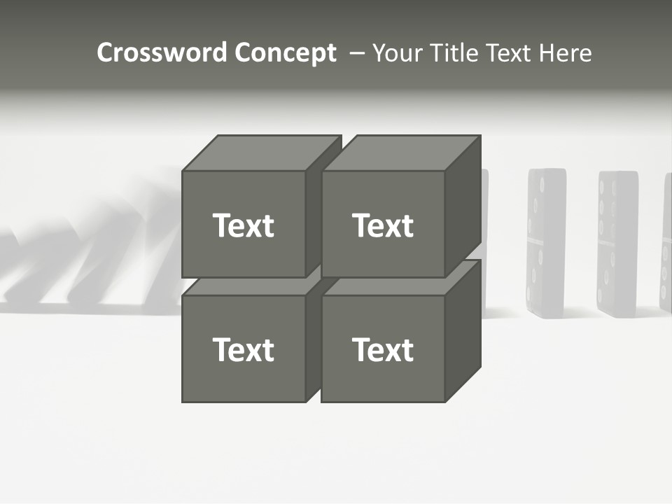 Line Of Domino Fall Down PowerPoint Template