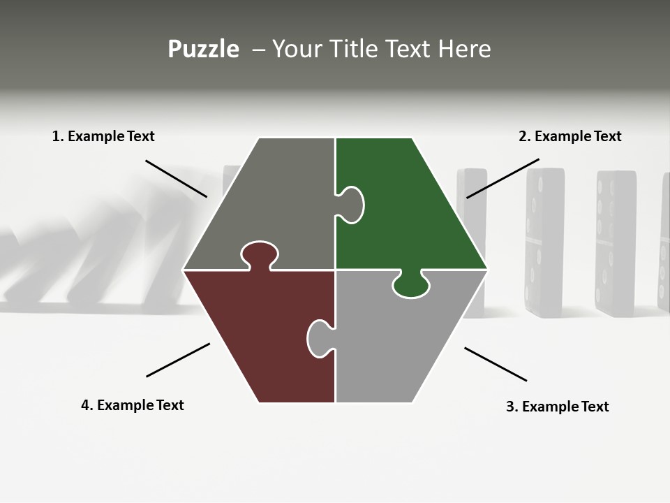 Line Of Domino Fall Down PowerPoint Template