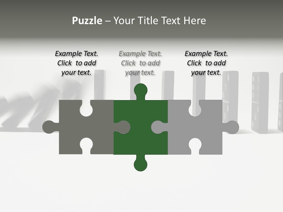 Line Of Domino Fall Down PowerPoint Template