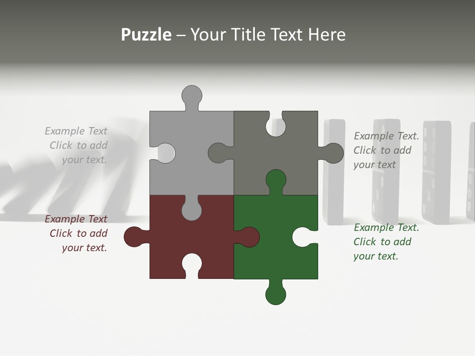 Line Of Domino Fall Down PowerPoint Template