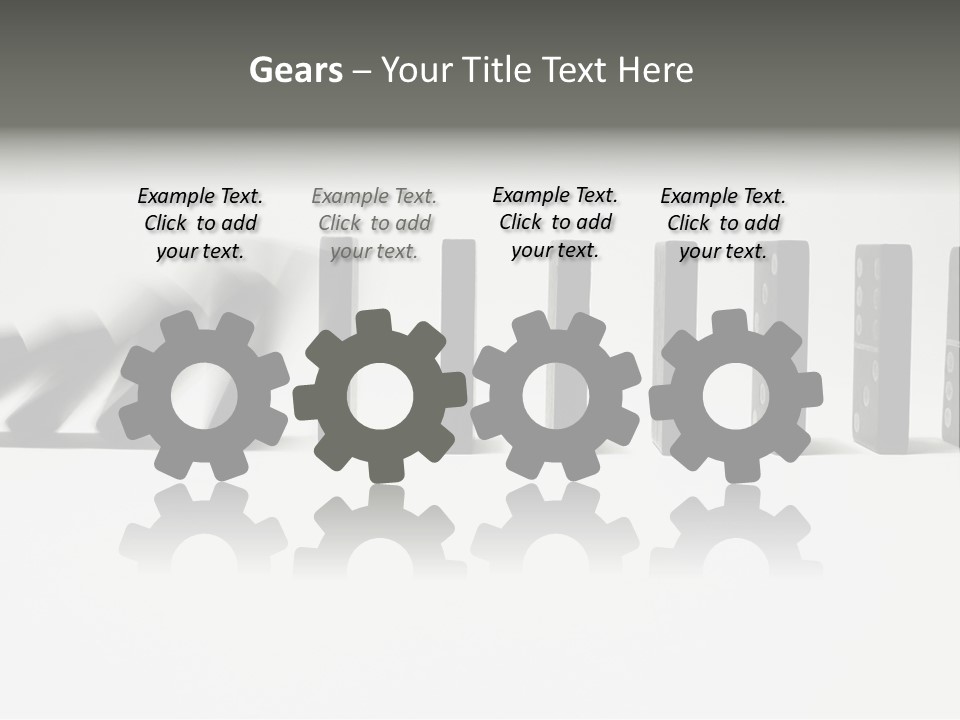 Line Of Domino Fall Down PowerPoint Template