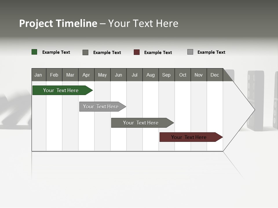 Line Of Domino Fall Down PowerPoint Template