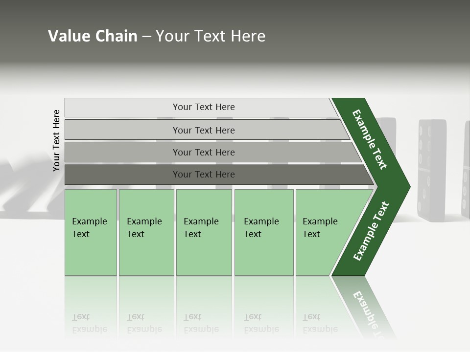Line Of Domino Fall Down PowerPoint Template