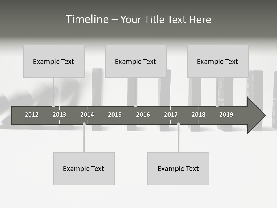 Line Of Domino Fall Down PowerPoint Template
