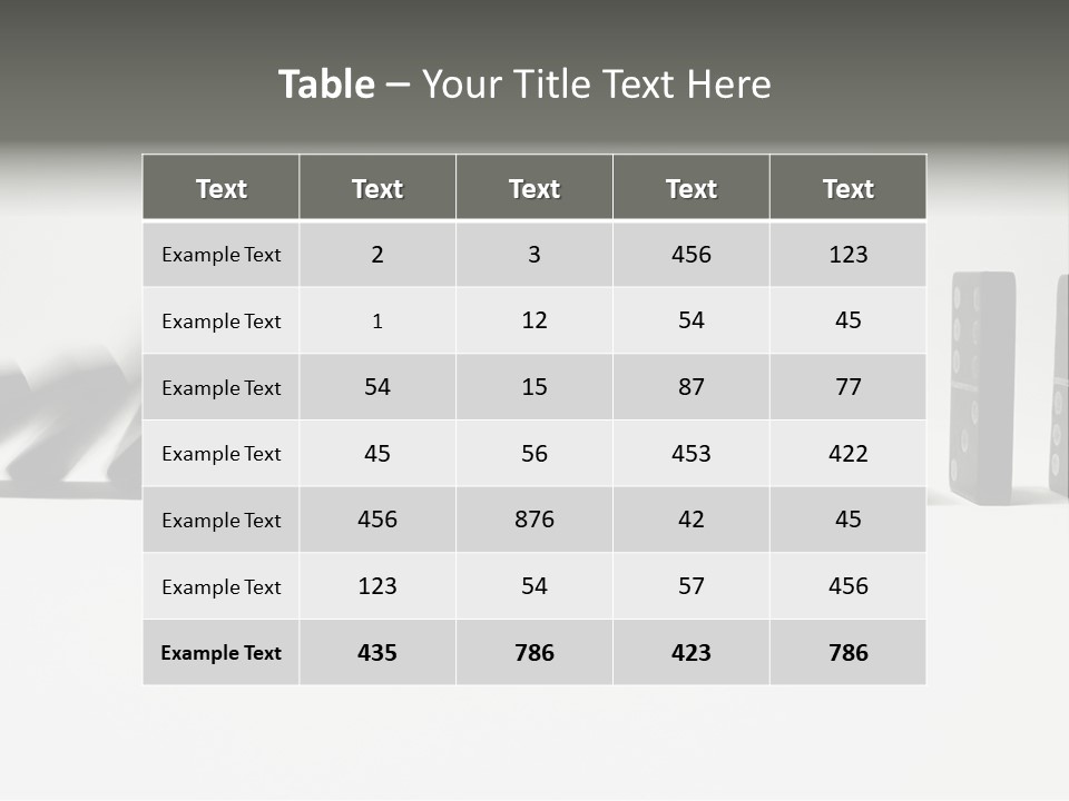 Line Of Domino Fall Down PowerPoint Template