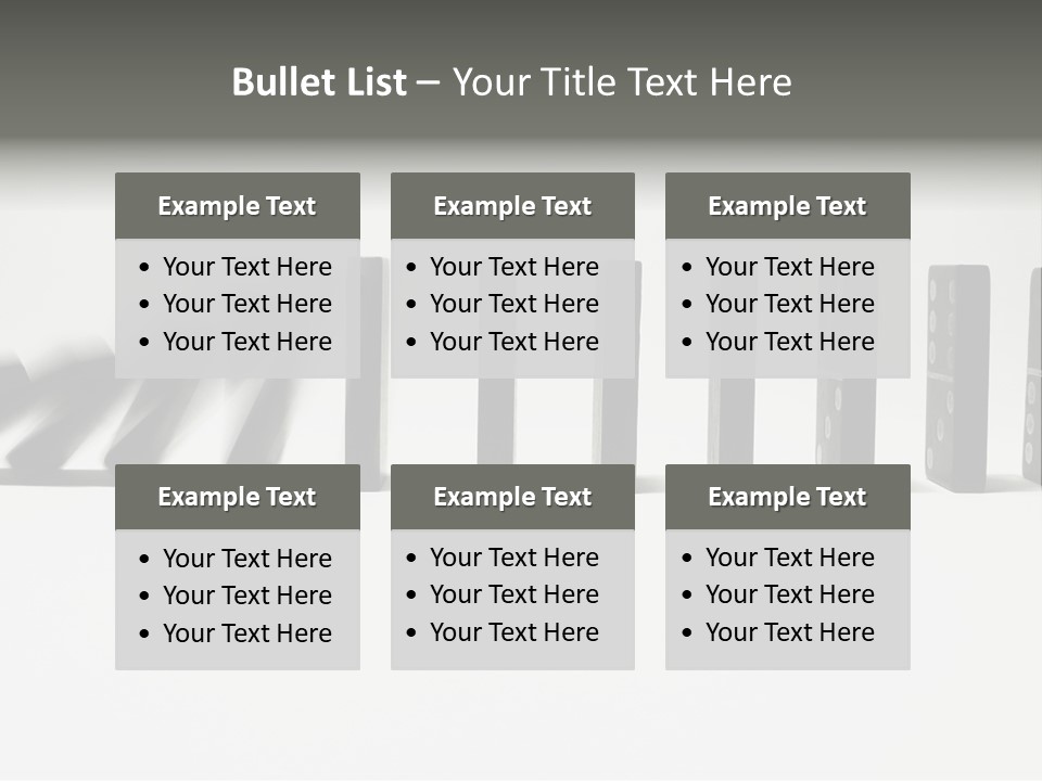Line Of Domino Fall Down PowerPoint Template