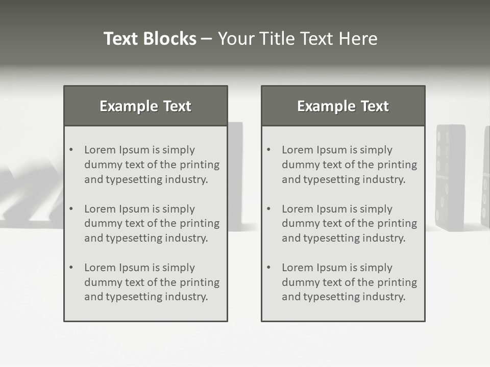 Line Of Domino Fall Down PowerPoint Template