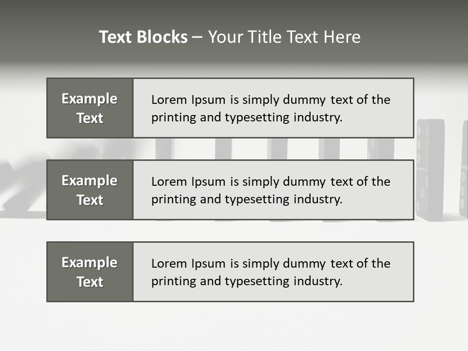 Line Of Domino Fall Down PowerPoint Template