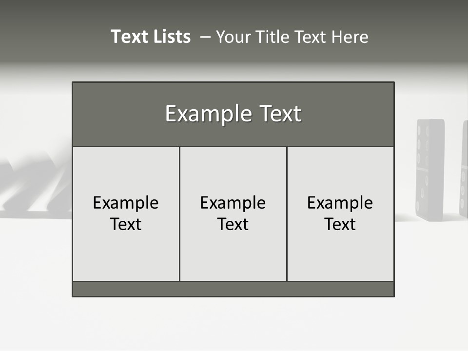 Line Of Domino Fall Down PowerPoint Template