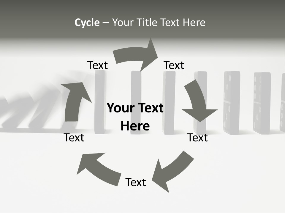 Line Of Domino Fall Down PowerPoint Template