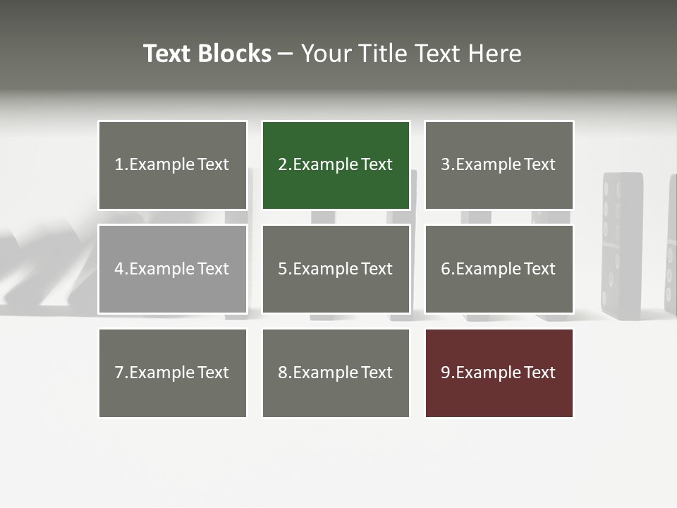 Line Of Domino Fall Down PowerPoint Template