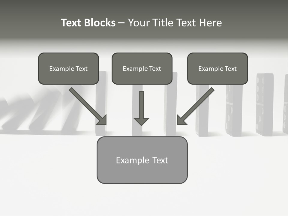Line Of Domino Fall Down PowerPoint Template
